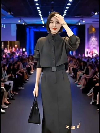 #春秋新款法式气质时尚优雅收腰显瘦连衣裙#女士名媛减龄立领长袖连衣裙#实穿主义春秋穿搭大赏#怎么穿都好看穿出自己的风格#时髦百搭潮流穿搭