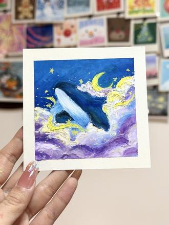 油画棒|星月拥鲸🌙 🐋
我总在无数个梦中想起你𓇼 ⋆.˚ 𓆉 𓆝 𓆡⋆.˚#跟着抖音学画画 #简笔画 #油画棒 #手绘画教程 #零基础学画画