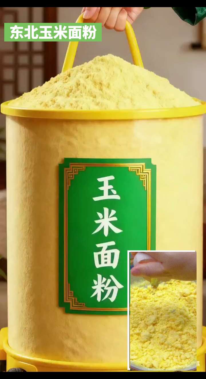 东北玉米面粉。家人们东北纯玉米面粉来了,寻味黑土地的粗粮香 东北黑土地肥沃养出好玉米,磨成的纯玉米面自带天然谷物清甜,一口嚼出地道农家烟火气。 传统玉米窝头做法超简单——取细腻玉米面,加温水揉至光滑柔韧,捏成圆窝上锅蒸熟即可。配口爽口咸菜或醇香大酱,谷物的鲜甜味在舌尖散开,像坐在东北农家炕头,满是灶火旁的暖乎劲儿。 粗粮细作的巧思,既能尝独特风味,也给健康添份力。这东北纯玉米面不只是果腹的吃食,藏着黑土地的醇厚,裹着东北人的实在与热忱,每一口都是地道的烟火本味。#玉米面 #粗粮 #粗粮细作 #营养健康 #优质农产品