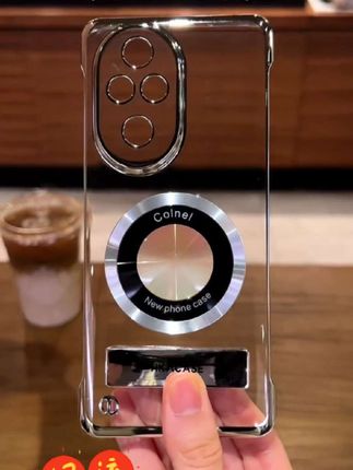 适用荣耀200/荣耀200pro电镀无边框电镀支架磁吸壳