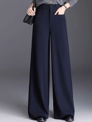阔腿裤秋季女新款今年流行西装直筒垂坠感拖地长裤#职场穿搭 #气质女王范 #阔腿裤#直筒垂坠感拖地长裤#简约大气