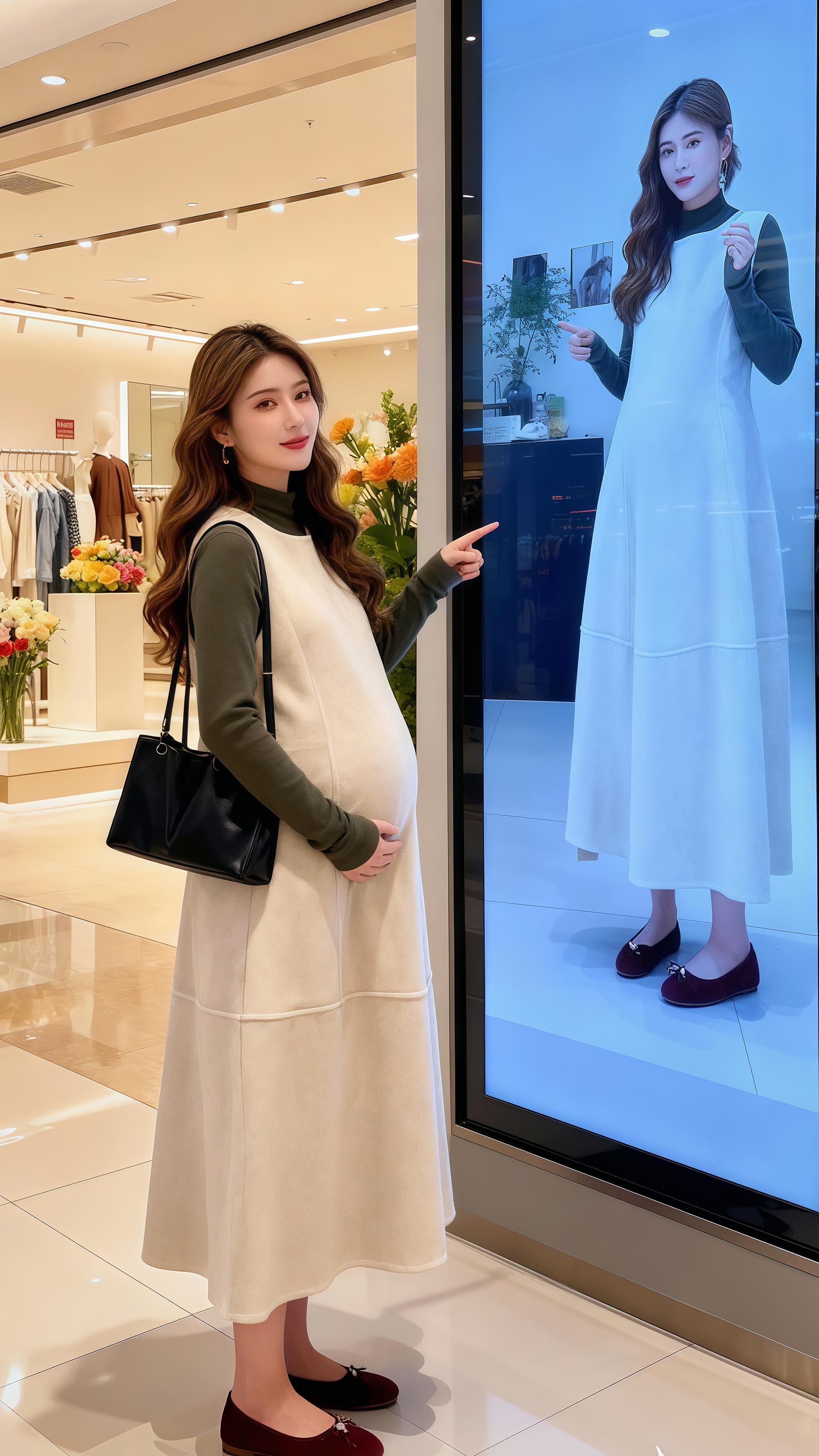 布偶猫与米白裙的暖心时光 暖融融的店内灯光洒下,落在林溪的米白色毛呢背心裙上,泛着细腻绒光。她内搭的墨绿色衣物沉静如叶,臂弯里搭着棕褐色包包,酒红色丝绒鞋随动作轻晃,鞋尖光泽柔和。 身旁的布偶猫“奶糖”正亲昵地蹭她的手,蓬松毛发像朵小云朵,蓝眼睛亮闪闪的。一旁花簇里,帝王花与鹤望兰开得绚烂,橙红花瓣映衬着米白裙子,更显温柔。 林溪笑着低头,指尖轻触腹部:“奶糖也在盼着小家伙呢。”她想象着腹中宝贝感受这份柔软暖意——毛呢裙的温暖混着猫咪的亲近,把冬日里的小美好都融进了这段特殊时光。 空气中飘着花香,伴着猫咪的呼噜声,此刻的陪伴里,满是对新生命的真切期待。 #穿搭 #ootd穿搭 #高级感穿搭 #孕期日常穿搭 #秋冬穿搭 @抖加🔥上热门🔥dou+🔥热点宝 @DOU+小助手 @DOU+上热门