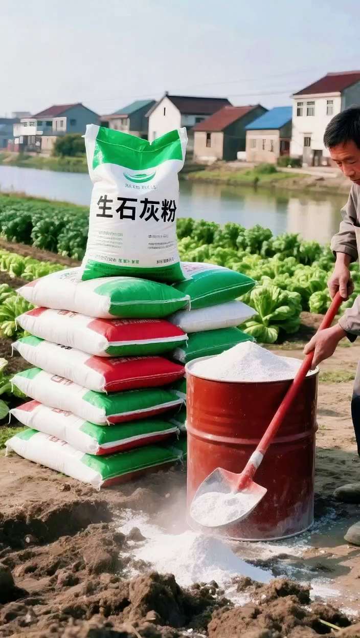 #抖音助农扶农 #土壤改良 #生石灰粉 #种菜 #新农人计划