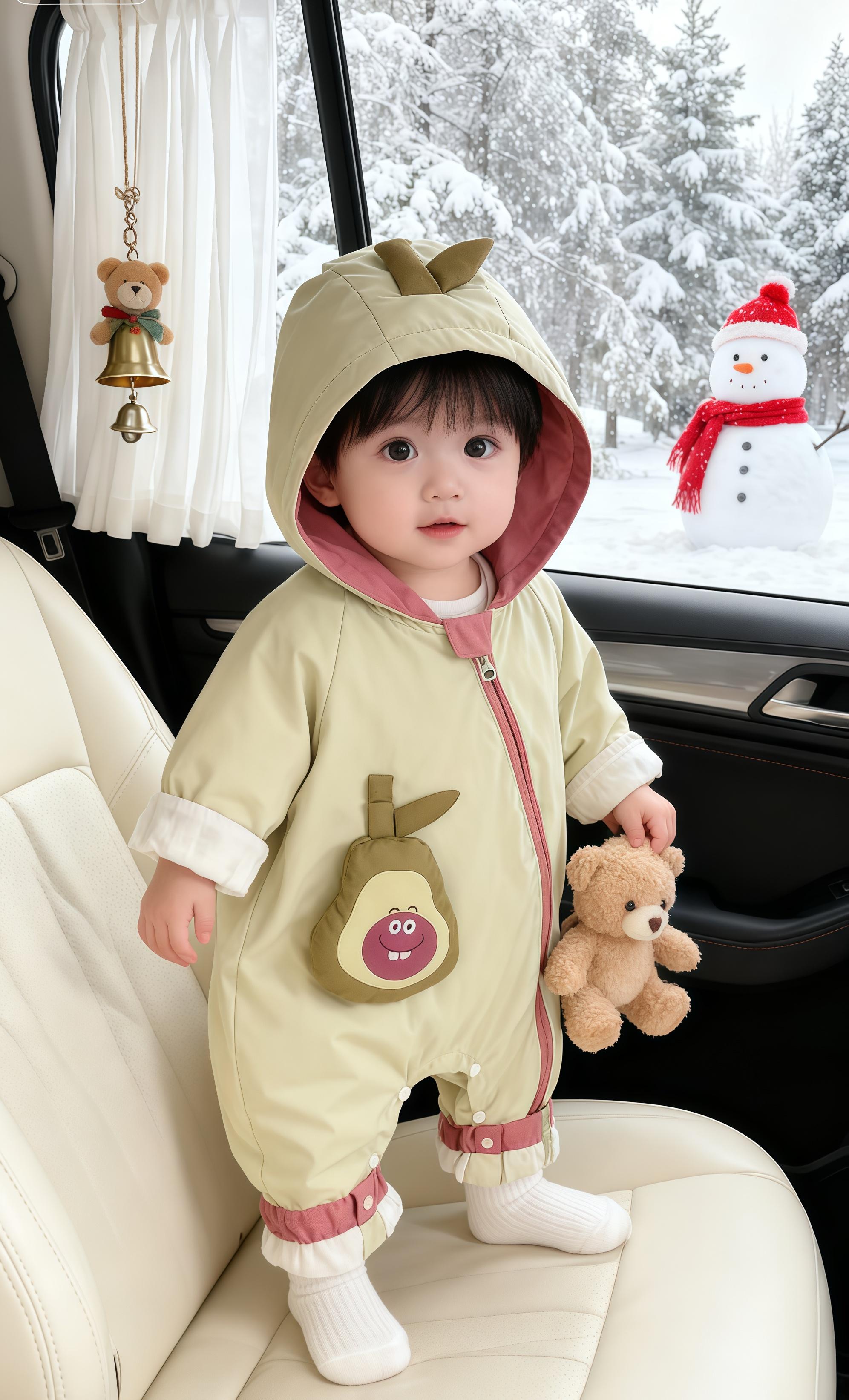 “看宝贝穿上这套牛油果连体衣,软乎乎的像颗小萌果~连帽设计护住小脑袋,可爱口袋装得下童真,在冬日里把宝贝裹成我的心头暖。每次看他穿着蹒跚学步,都觉得这份柔软,是寒冬里最治愈的小确幸,当妈的心都要被萌化啦~”#保暖又好看 #宝妈推荐 #情感共鸣 #连体衣 #面料柔软舒适 @抖加🔥上热门🔥dou+🔥热点宝