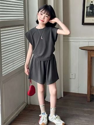 女童中大童洋气休闲夏装套装#女童套装 #女童夏装 #女童穿搭 #生女儿就是用来打扮的