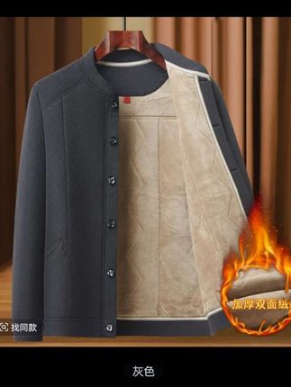秋冬季轻便保暖棉衣老年人外穿棉服袄大码中老年男士加绒加厚外套 #春秋穿搭 @DOU+上热门