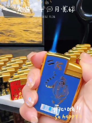 新款3D打印金属外壳蓝焰直冲机手感舒适火焰强劲质量保障防风,#上热门 #男神必备 #打火机 #好物推荐🔥