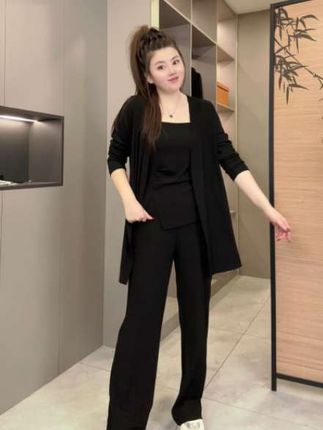 【婷婷】2025春季新款时尚名媛气质宽松显瘦2528气质纯欲吊带套装##面料柔软舒适#新款套装