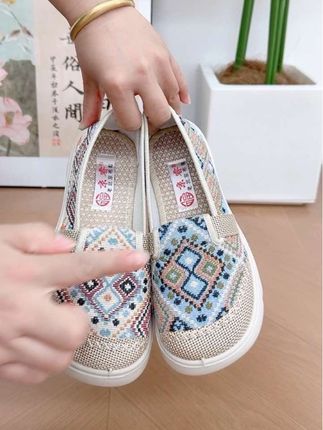 2025春季新款老北京布鞋轻便舒适文艺范女士单鞋软底防滑妈妈鞋#舒适养脚
