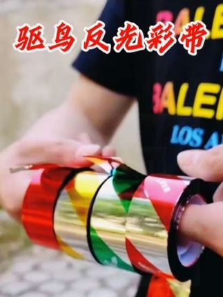 #'助力三农#驱鸟反光彩带 #驱鸟神器#田间地头掛上他,老鼠鸟儿全跑光 真是农民好帮手