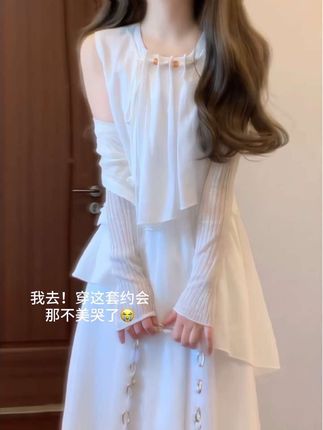 #气质仙女裙穿搭 #法式穿搭 #温柔穿搭 #初恋裙 #通勤穿搭