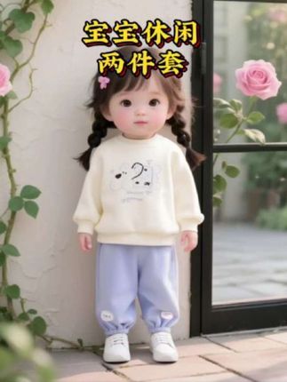 #我要上热门 宝宝卫衣两件套春秋季2025新款,小宝休闲运动两件套#高品质童装 #女童穿搭 #宝妈推荐 #每日分享