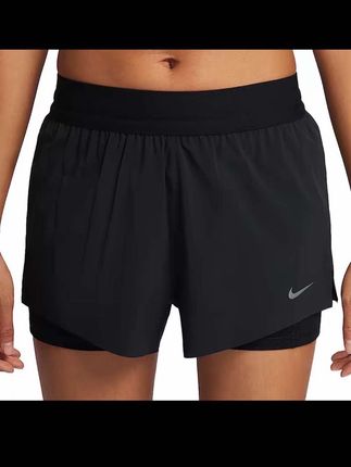 NIKE耐克女子AS W NK SWIFT DF MR 2N1 SHRT梭织短裤HJ5377-010#耐克女子三分短裤#梭织短裤#休闲穿搭