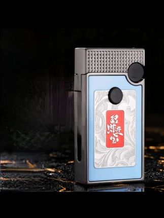 ZB-302高端巴黎钉创意双火充气明火转直冲打火机#有趣的设计 #精品推荐#好东西要一起分享