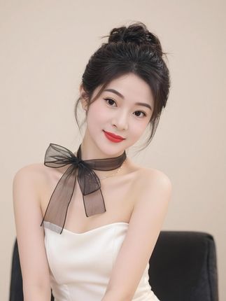#岁月是一面镜子#照己,照人,照过往!#AI网纱蝴蝶结写真