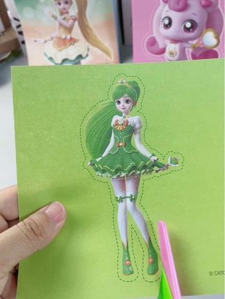 可以涂色,可以玩剪纸,一盒两种玩法太酷了!#儿童玩具 #手工diy #儿童动画 #益智玩具 #儿童剪纸