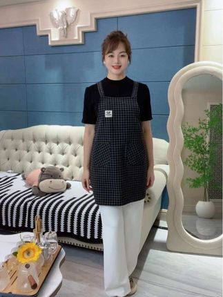 【纯棉围裙 格子背带时尚 厨房家用专用围腰围裙 厨房专用】#围裙#厨房好物#居家好物#谁穿谁好看#新款分享 @巨量千川 @DOU+小助手
