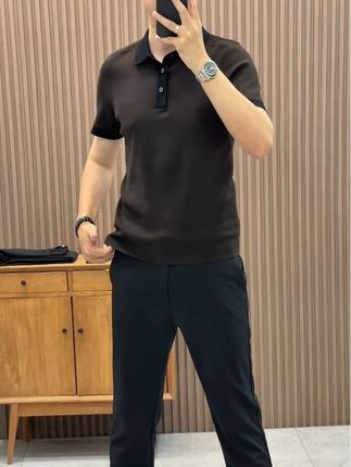 极简控必入的通勤衫!针织翻领显脸小,短袖透气不闷,秋天穿正舒服!#穿出高级感 #品质男装 #时尚 #穿搭 #面料柔软舒适