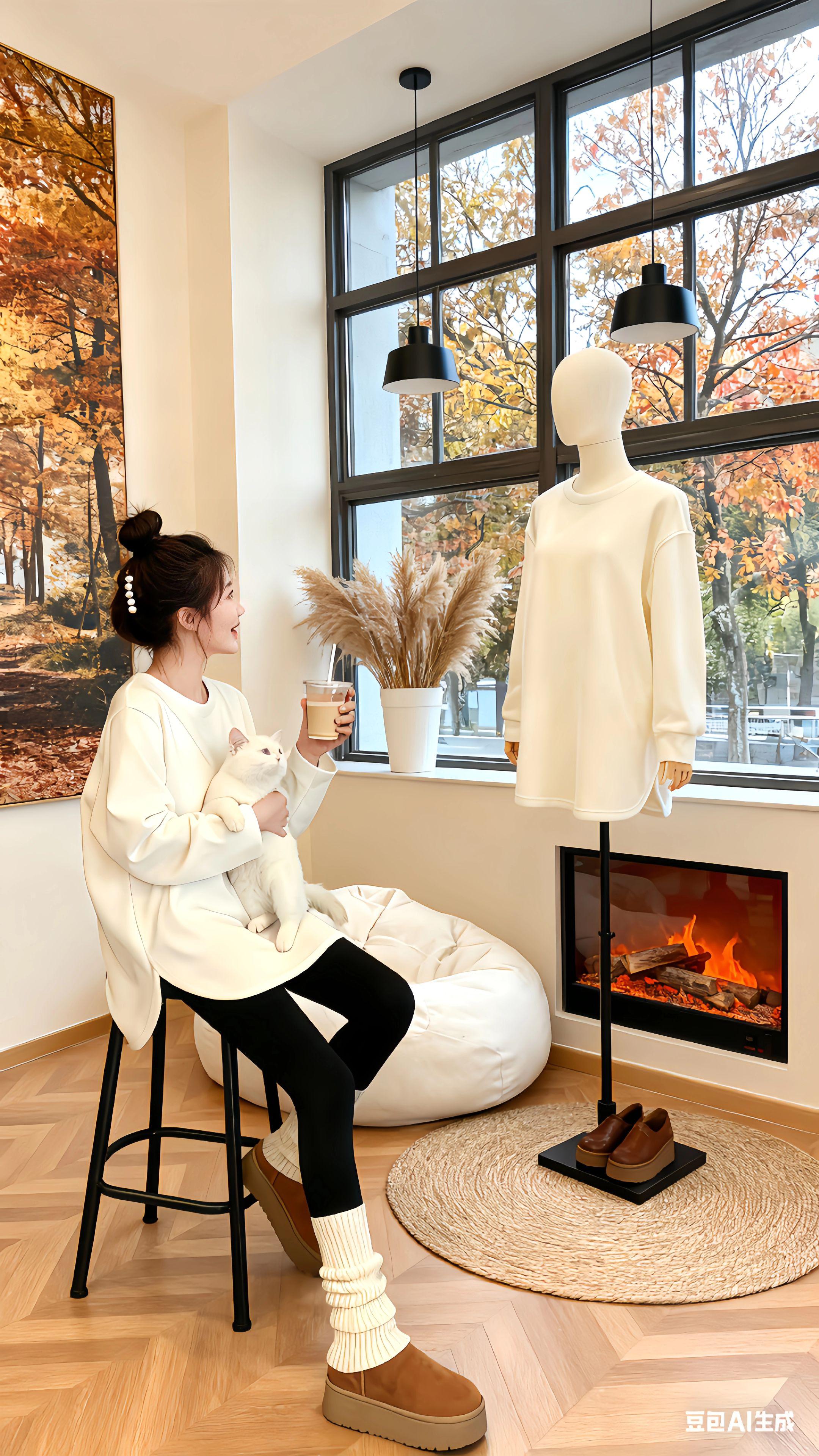 秋日温暖记事秋日的午后。秋日午后,林薇抱着猫咪,在温暖的壁炉旁看着新到的白色卫衣,咖啡的香气萦绕。她约上闺蜜苏晴逛街,两人穿着同款卫衣,在满是金黄银杏的窗边翻看时尚杂志,默契十足。回家后,林薇灵感涌动,为苏晴画了一幅素描,画中苏晴抱着猫咪,背景是秋日的街道。最后,两人抱着猫咪自拍,窗外秋叶绚烂,室内花香阵阵,这秋日的温暖时光,成了她们心中最美好的记忆。#白色打底衫 #秋冬新款 #秋冬