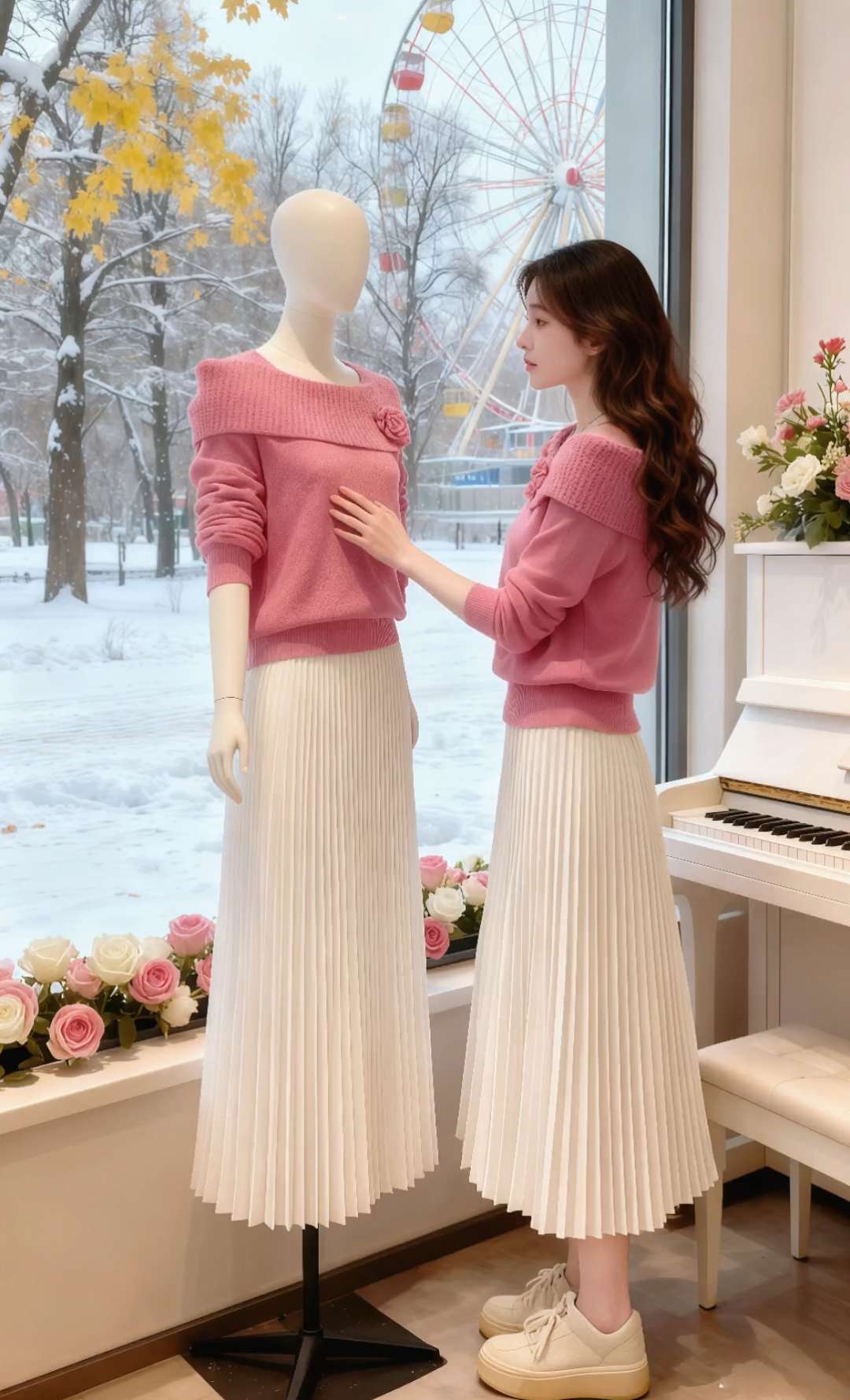 #轻松摆脱路人感的韩系穿搭#冬日穿搭测评#显瘦穿搭#打底衫#谁穿谁好看