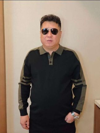 大码男士时尚百搭拼色翻领秋季加肥加大商务休闲针织长袖打底衫FP#打底衫 #大码男装 #时尚百搭 @DOU+小助手 @爆款推荐 @DOU+上热门