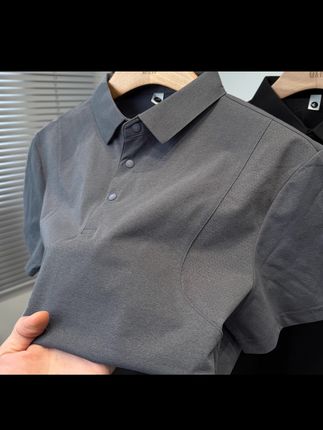 男士轻奢无痕压胶POLO衫运动休闲拼接速干透气凉感短袖翻领上衣潮#polo衫 #简约大气 #品质男装 #夏季短袖 #速干透气