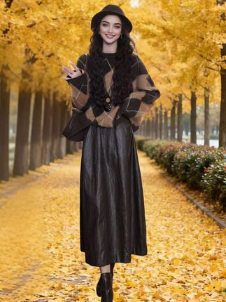 2025秋季宽松慵懒风毛衣半身裙两件套网红洋气炸街女装休闲套装#森系少女感穿搭感#初秋一周不重样穿搭 #早秋高智感职场穿搭 #高级感穿搭 #春秋穿搭 @抖加小帮手