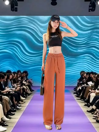 #高腰直筒阔腿裤#直筒裤#优雅气质 #休闲百搭 #时尚搭配