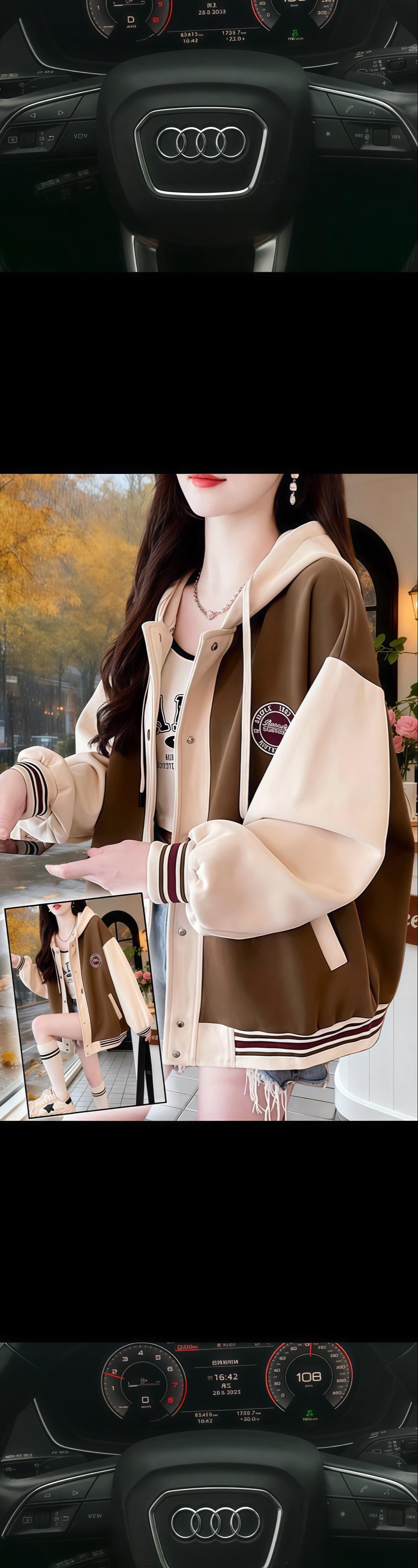姐妹们,韩版连帽2025秋季新款以简约时尚的设计诠释了潮流魅力。宽松版型剪裁完美修饰身形,薄款面料轻盈舒适,特别适合早秋季穿搭。撞色设计带来视觉冲击力,连帽元素增添青春活力感,开衫卫衣款式方便穿脱,兼具休闲与时尚感。精选优质面料柔软亲肤。多色可选满足不同搭配需求,无论是搭配牛仔裤还是运动裤都能轻松驾驭。轻松打造韩系街头风,是衣橱里不可或缺的时尚单品。喜欢的集美不要错过哦!#早秋外套#不挑年龄不挑身材 #宽松版型 #谁穿谁好看系列 #洋气减龄