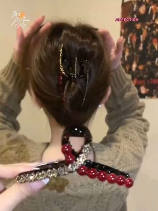 抓夹#抓夹 #闪钻抓夹 #简单好看发型 #头饰发饰 #美出新高度