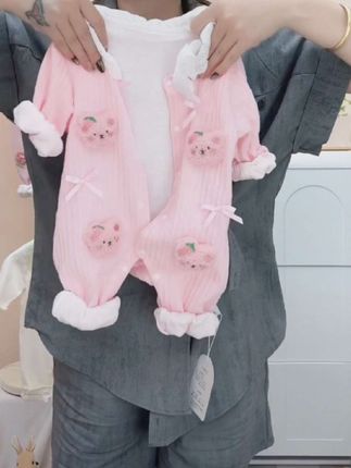婴幼儿双层小熊连体衣#婴幼儿服饰 #双层连体衣 #春秋穿搭 #舒服又百搭 #粉色控 @DOU+上热门 @DOU+小助手