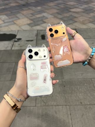 猫耳朵小熊贴纸手机壳真的超可爱啊#手机壳 #阔爱炸了 #这个手机壳真的长在我心巴上了 #仙女必备 #手机壳推荐