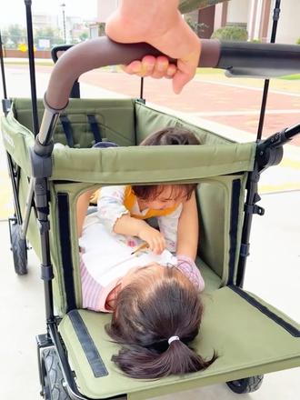 不得不说这个 塔克贝贝的双旅车真是好用!买菜,遛娃,拿快递,简直太实用了!#双旅车 #takbebe #露营车#多功能车收起#新年礼物