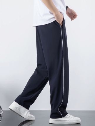 青北书生藏青色 95%棉加绒裤子冬季男女同款校服裤直筒宽松休闲裤 #校服裤子 #面料柔软舒适 #运动穿搭 #男女同款穿搭 #强烈推荐