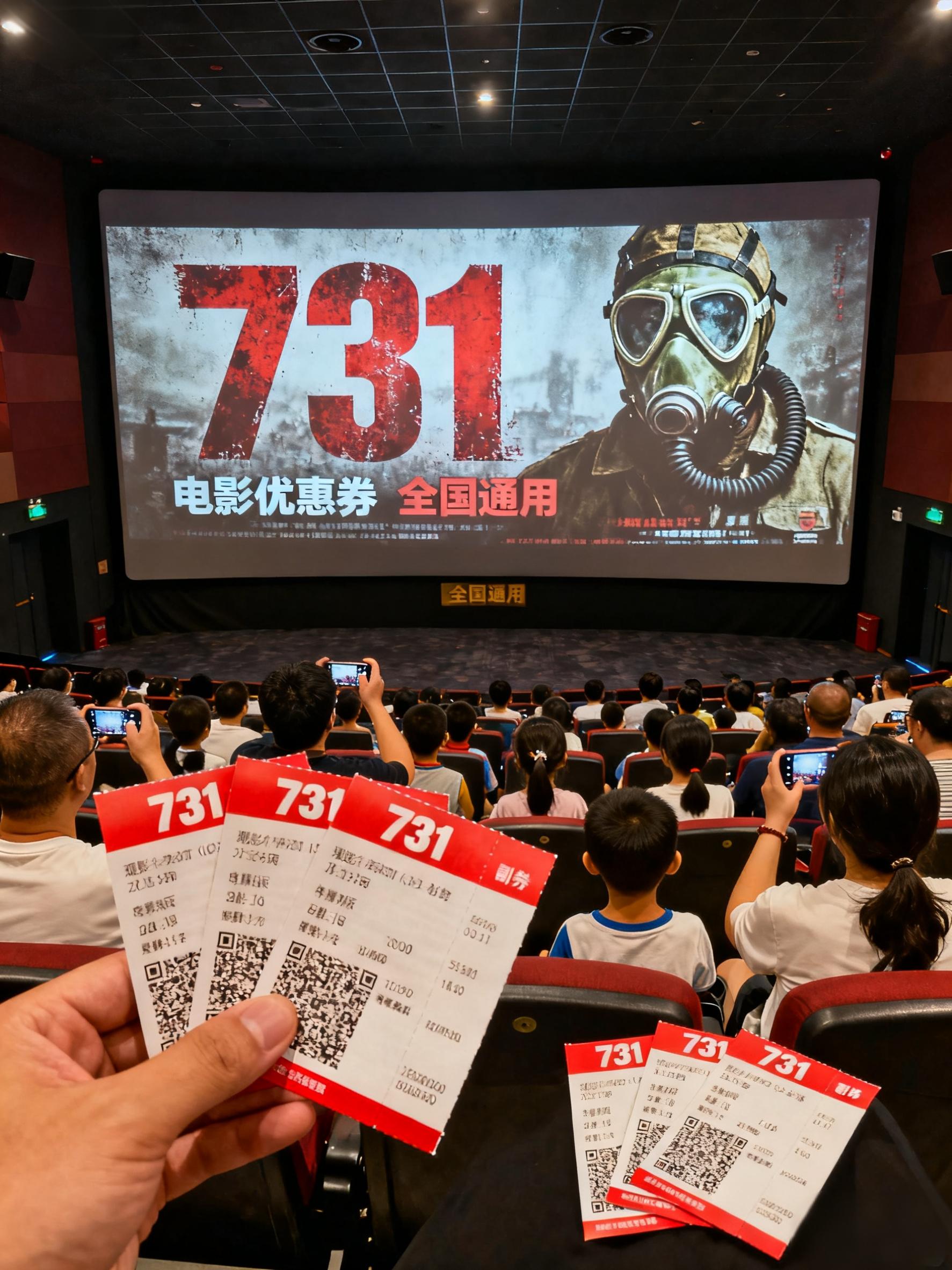 双人同行,共忆峥嵘!电影731双人优惠券在手,和身边的热血青年一起走进影院,透过光影回望历史,铭记731的伤痛,传承爱国之志。#731部队 #热血青年 #一起看电影 #勿忘国耻 #电影731