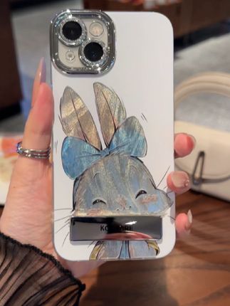 蝴蝶结兔子适用苹果15华为vivo/oppo小米iPhone16精孔羽纱手机壳#这个手机壳真的长在我心巴上了 #是时候安排一下了 #仙女必备 #防摔手机壳 #手机壳