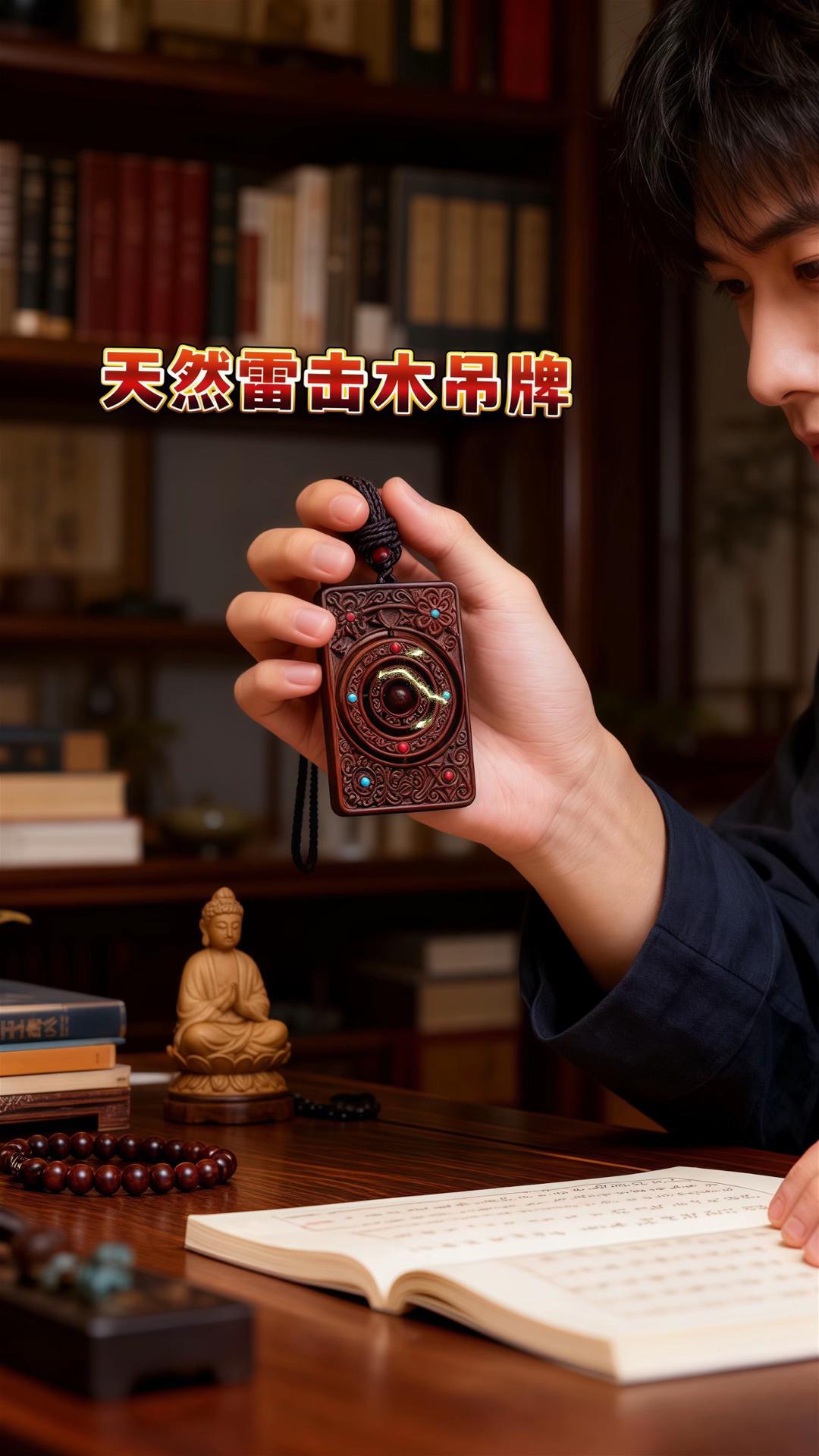 天然雷击木吊牌!自带自然灵气,挂身伴好运,传承传统意蕴~#正能量 #国学文化 #挂件 #传统文化 #吊牌