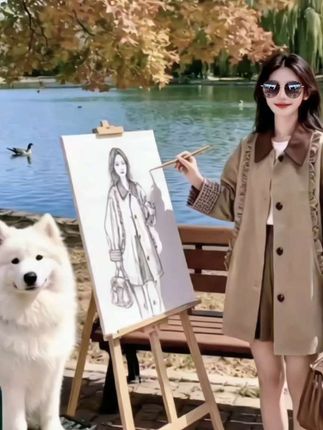 韩版秋冬休闲风衣外套#秋季日常实用穿搭思路分享 #晒晒我的秋日穿搭 #秋冬穿搭新鲜感在线 #在时装周看见东方美 #巴黎时装周东方美才是真的美