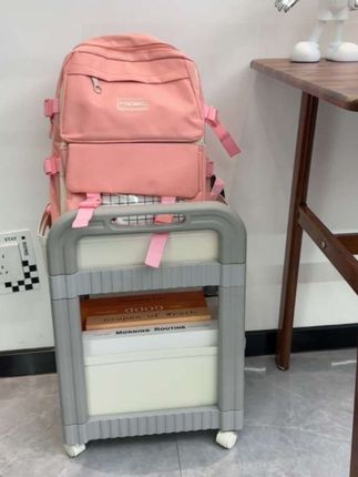书包置物架 可移动家用多层小推 车落地桌底下带轮放书本收纳架 神器