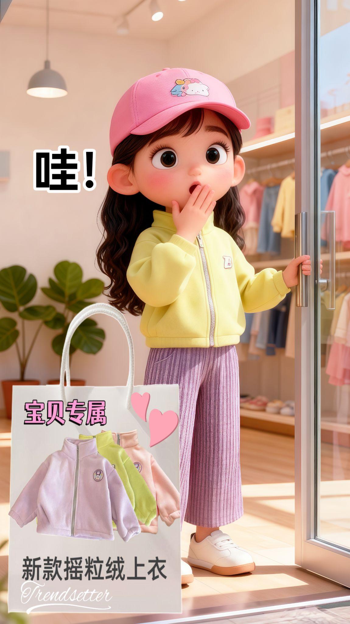 💖宝妈们快看!你家宝贝的秋冬时尚密码来啦~这款“宝贝专属”新款摇粒绒上衣,简直是萌娃出街的吸睛神器! 软乎乎的摇粒绒材质,像被云朵包裹一样温暖舒适,宝宝穿上再也不怕秋风凉。还有马卡龙色系可选,淡紫温柔、浅绿清新、粉粉嫩嫩超甜美,每一款都戳中少女心~ 衣服是立领拉链设计,穿脱方便还能护住小脖子。胸前的可爱小标,让整体造型更具童趣。搭配图中小姐姐的粉帽、紫裤和小白鞋,分分钟打造出元气满满的萌娃穿搭,不管是逛童装店还是出门遛弯,都能让你家宝贝成为时尚小达人~ 这么可爱又保暖的摇粒绒上衣,快给你家宝贝安排上,这个秋冬让TA温暖又时髦!#骗你生女儿 #萌娃穿搭 #摇粒绒外套 #高品质童装 #男女同款 @抖音Dou+上热门 @抖加🔥上热门🔥dou+🔥热点宝