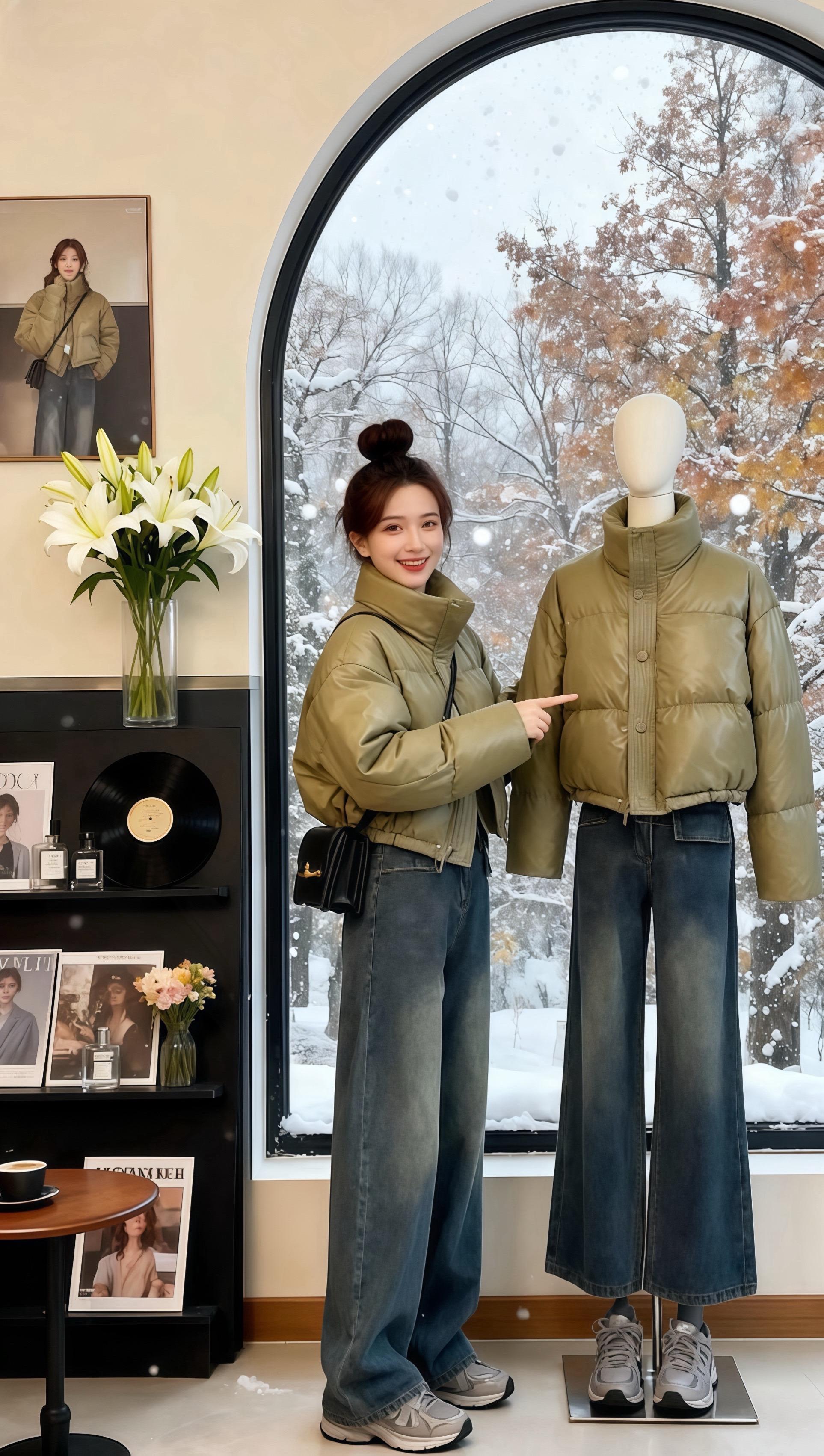 冬日保暖刚需!高性价比短款棉服。谁说平价不能有质感?这款橄榄绿短款棉服,是冬日衣橱的“性价比王者”! ✅ 立领设计锁住暖意,宽松版型对各种身材友好,小个子也能轻松驾驭 ✅ 仿皮质感面料,耐磨又显高级,搭配阔腿牛仔裤+老爹鞋,韩系氛围感直接拉满 ✅ 关键是价格亲民到尖叫,花小钱就能get明星同款穿搭质感,学生党、打工人闭眼入! 这个冬天,让你温暖又时髦,预算有限也能穿出满满精致感~#看我把穿搭逆袭 #没出息还能这么演绎 #冬日穿搭测评 #解锁秋季一周色彩灵感穿搭 #早秋黑白灰穿搭测评