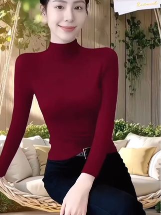 半高领打底衫#柔软舒适亲肤透气 #琥珀流光系 #气质女神 #修身不紧身 #半高领打底衫