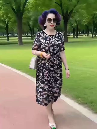 #碎花连衣裙 #遮肚子藏肉显瘦连衣裙 #穿出自信穿出美丽 #谁穿谁漂亮