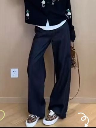 #牛仔裤 #弯刀裤 #显瘦穿搭