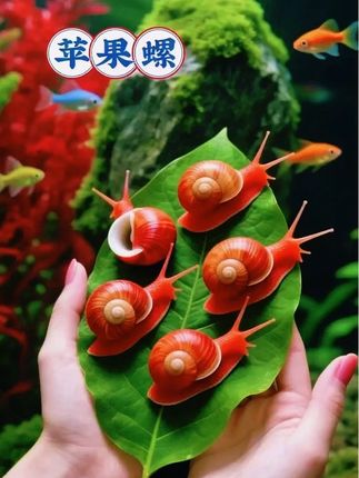 新手养鱼必入!苹果螺太省心啦~ 不用特意喂,鱼缸里的残饵、藻类全啃光,清缸小能手实锤~外壳带天然纹路,红通通的在水草间爬动,颜值还高!繁殖稳定不娇气,新手也能轻松养,给鱼缸添点灵动小生机~#苹果螺 #鱼缸清洁小帮手 #新手养鱼必备 #水族宠物#新手养鱼