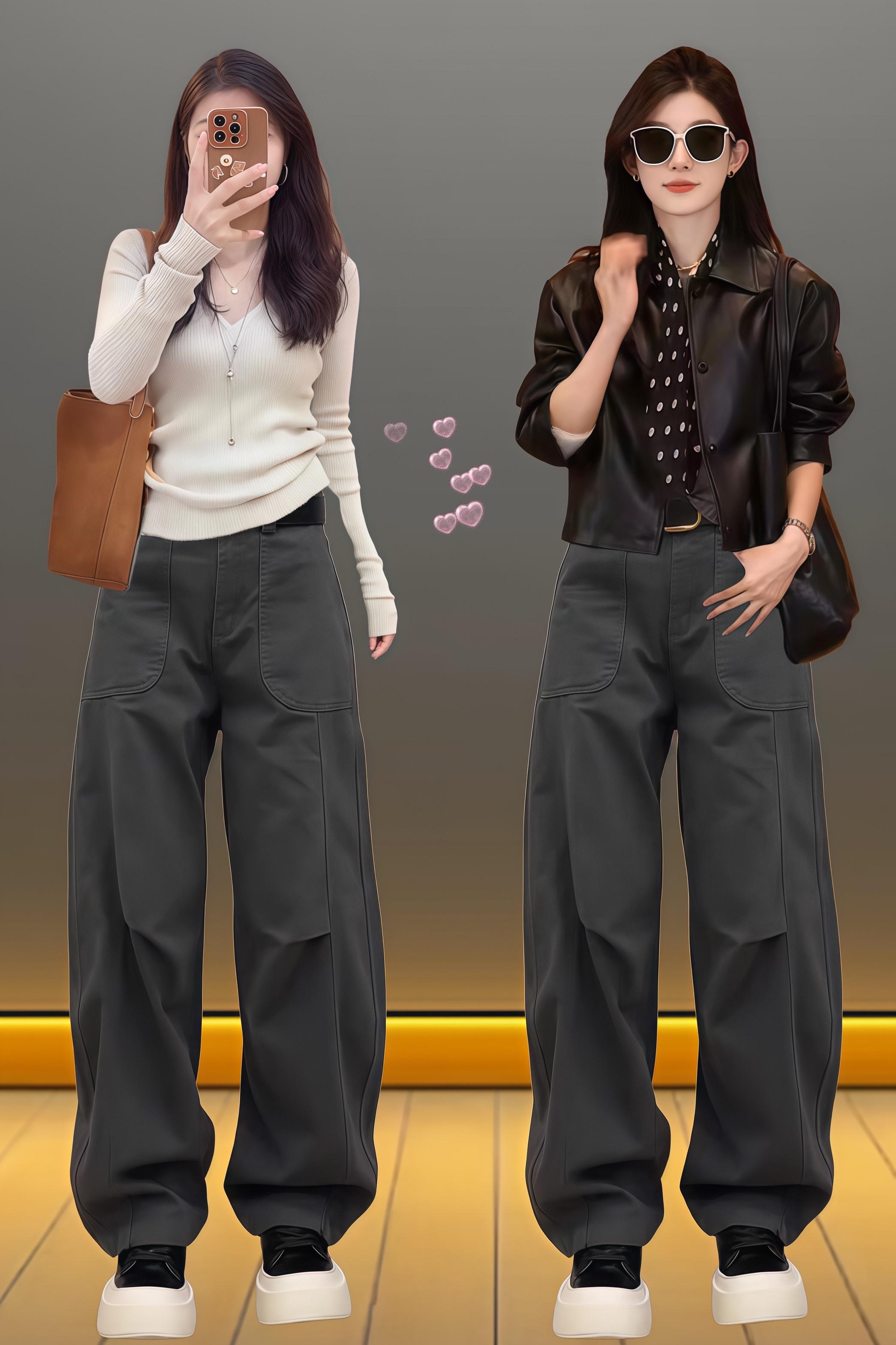 #梨形身材穿搭 #显高显瘦显腿长 #直筒裤 #休闲百搭 #通勤搭配