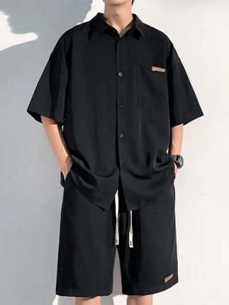 #夏季穿搭 #衬衣短短裤套装