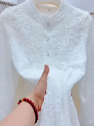 #蕾丝立领木耳边衬衣小香风显瘦遮肉减龄名媛上衣加绒打底衫女衬衫#强烈推荐