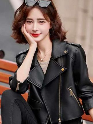 #出街穿搭 #皮衣短外套#皮衣#时尚#时髦穿搭@DOU+小助手