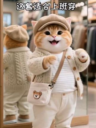 天气凉了 来买衣服#萌宠 #也太可爱了吧 #猫咪